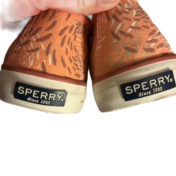 Sperry “Seacoast” Coral speckle Canvas Slip On Shoes. Size 8 - Picture 4 of 7